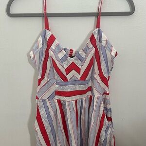 Express Red and White Striped Sundress - M
